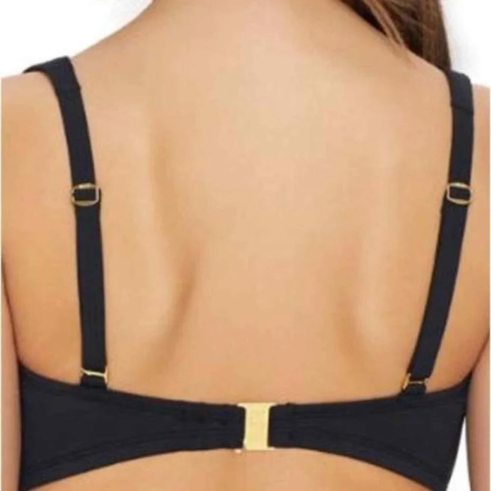 Bleu Rod Beattie Kore Women's Black Adjustable Strap Bandeau Top Size 40D - Picture 2 of 5